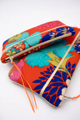pochettes - 3 tailles - "kimono rouge" - tissu japonais