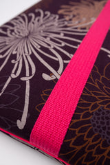 Housse ordinateur 11' - 13' - 15' au choix - motif Kiku/prune - tissu traditionnel japonais