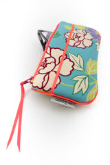 Etui à lunette - serie "kimono"bleu/ rose fluo - tissu Japonais