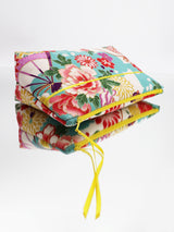 Trousse S,M,L -TZUZUMI - jaune - tissu japonais
