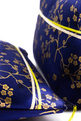 Trousse à maquillage S,M + Pinceau - Madame Butterfly/bleu - tissu japonais