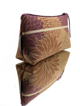 Trousses S,M,L  motif kiku beige/doré violet