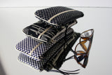 Etui à lunette - série "black" finition or - tissu traditionnel Japonais