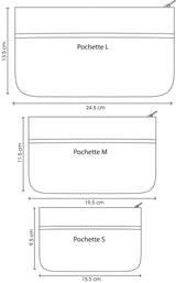 Pochettes S, M, L - série "white KOI " motif japonais traditionnel