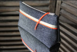 Trousses S - Motif Samekomon - Doré / Orange