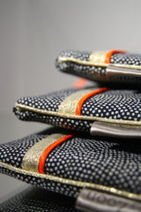 Pochettes S,M,L - Motifs traditionnels japonais - Doré / Orange