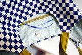 Sac Kumi - Motif Damier Bleu