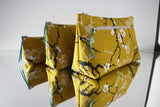 Trousses S,M,L - Motif Sakura - Moutarde