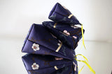 Trousses S,M,L - Motif Sakura - Bleu