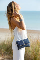 Sac Geisha - Motif Blue Leaf