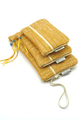Pochettes S,M,L - Motif Yellow Leaf