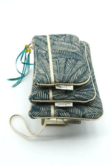 Pochettes S,M,L - Motif Green Leaf