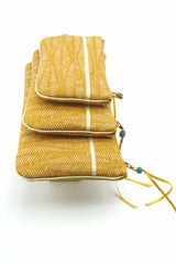 Pochettes S,M,L - Motif Yellow Leaf
