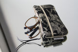 Etui à lunette - série "black" finition or - tissu traditionnel Japonais
