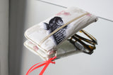 Etui à lunette - série "white koi" - tissu traditionnel Japonais