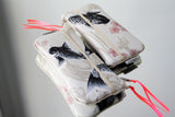 Etui à lunette - série "white koi" - tissu traditionnel Japonais