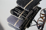 Etui à lunette - série "black" finition or - tissu traditionnel Japonais