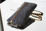Etui à lunette Homme - série "black&bronze" - tissu traditionnel Japonais