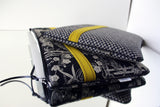Pochette ordinateur mac -  motif shibori - tissu traditionnel japonais