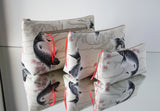 Trousses S,M,L - série " white Koi " - Tissu japonais