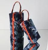 Trousse carrée "père & fils" - motif TIGRE - tissu japonais